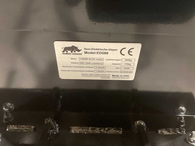 2026 rhino-cross ed500 dumper elektrisch - afbeelding 38 van  77