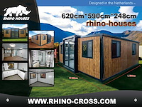2026 rhino-houses 36,5 m2 2 slaapkamers, badkamer en keuken mobiele woonunit / tiny house met luifel / balkon - afbeelding 67 van  70