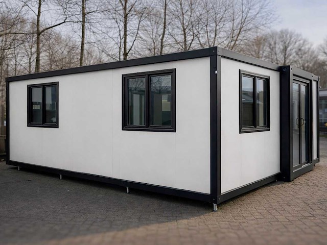 2026 rhino houses 36,5 m2 wit 2 slaapkamers, badkamer en keuken mobiele woonunit / tiny house met luifel / balkon - afbeelding 23 van  74