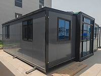 2026 rhino houses 36,5 m2 zwart 2 slaapkamers, badkamer en keuken mobiele woonunit / tiny house met luifel / balkon - afbeelding 5 van  18