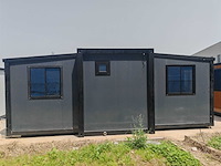 2026 rhino houses 36,5 m2 zwart 2 slaapkamers, badkamer en keuken mobiele woonunit / tiny house met luifel / balkon - afbeelding 17 van  18