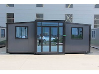 2026 rhino houses 36,5 m2 zwart 2 slaapkamers, badkamer en keuken mobiele woonunit / tiny house met luifel / balkon - afbeelding 56 van  73