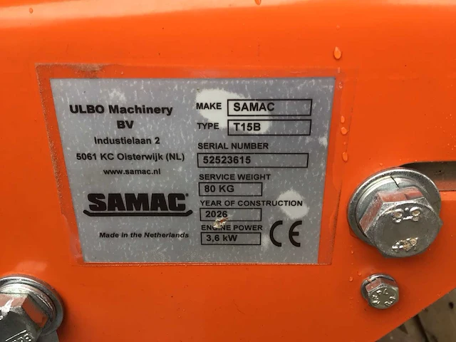 2026 samac t15b trilplaat | nieuwstaat - afbeelding 3 van  7