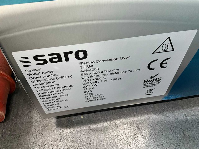 2026 saro terni heteluchtoven - afbeelding 9 van  9