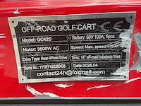 2026 sdlool gc42s 4+2 off-road golf cart rood golfkar - afbeelding 2 van  19