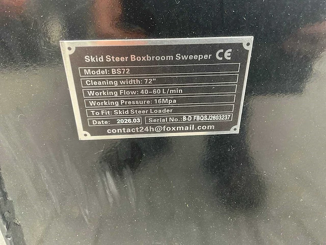 2026 skid steer bobcat bs 72 straatveegmachine - afbeelding 5 van  6