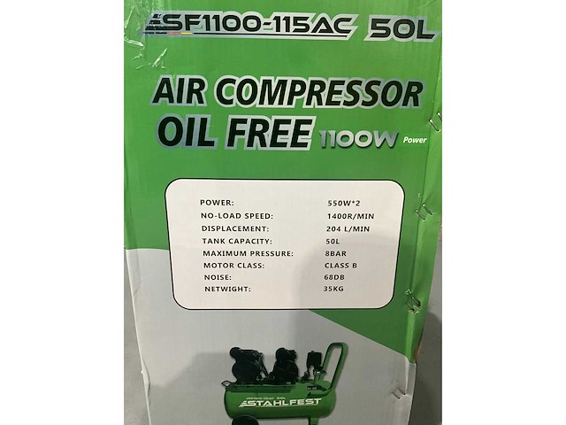 2026 stahlfest sf1100-115ac 50 liter hogedrukcompressor - afbeelding 2 van  8