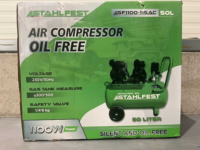 2026 stahlfest sf1100-115ac 50 liter hogedrukcompressor - afbeelding 2 van  11