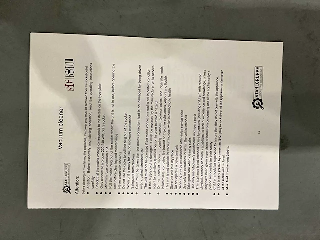 2026 stahlgruppe sgis30l 30 liter industriële stofzuiger nat/droog - afbeelding 9 van  10