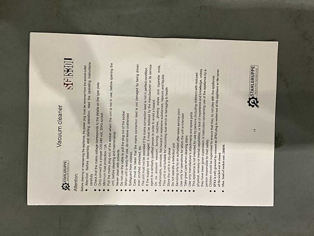 2026 stahlgruppe sgis30l 30 liter industriële stofzuiger nat/droog - afbeelding 9 van  10