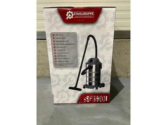 2026 stahlgruppe sgis30l 30 liter industriële stofzuiger nat/droog - afbeelding 4 van  10