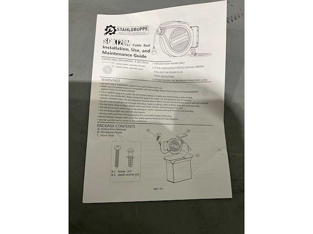 2026 stahlgruppe sgkt20m snoerhaspel - afbeelding 6 van  7