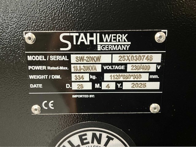 2026 stahlwerk sw-20 20 kva noodstroom diesel generator - afbeelding 8 van  19