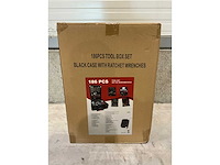 2026 trolly zwart 186 stuks gereedschapswagen - afbeelding 3 van  11