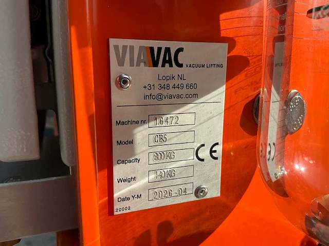 2026 viavac clad boy cb5 800kg dubbel circuit vacuümheffer - afbeelding 17 van  28