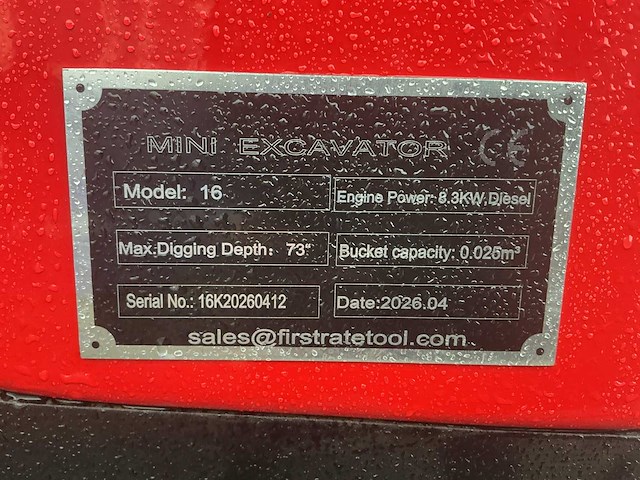 2026 vicsec vc16 kubota minigraafmachine (ongebruikt) - afbeelding 2 van  3