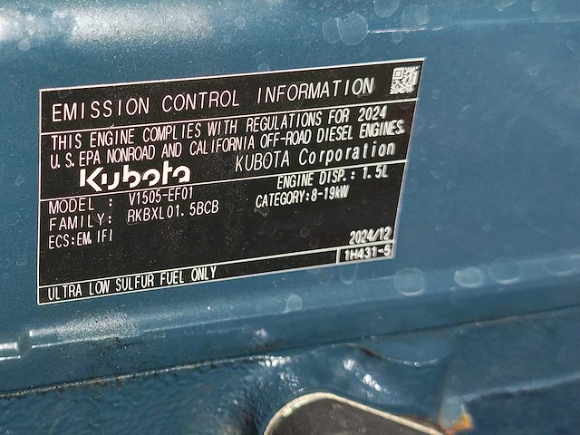 2026 w25 kubota 4 cil en rexroth hydrauliek - afbeelding 7 van  44
