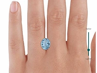 2,03 ct ovaal geslepen lichtblauwe topaas – gletscherblauw - afbeelding 4 van  4