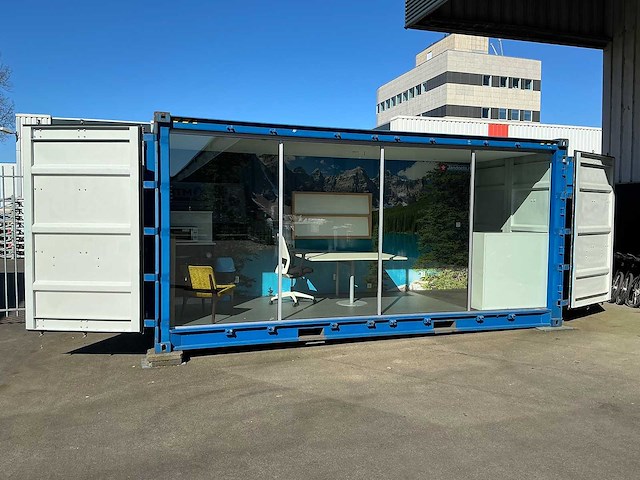 20ft kantoorunit met glazen pui - afbeelding 1 van  20
