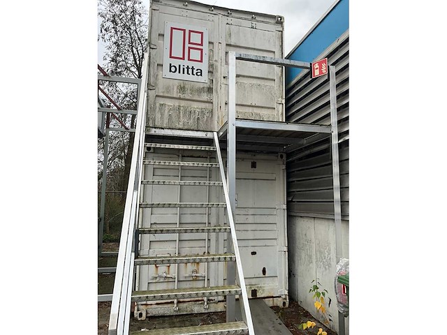 20ft opslagcontainer (2x) + aluminium bordestrap - afbeelding 4 van  7
