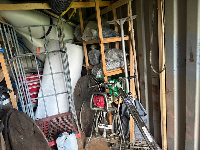 20ft zeecontainer - inclusief inhoud - opslagcontainer betonbewerking machines - afbeelding 7 van  16