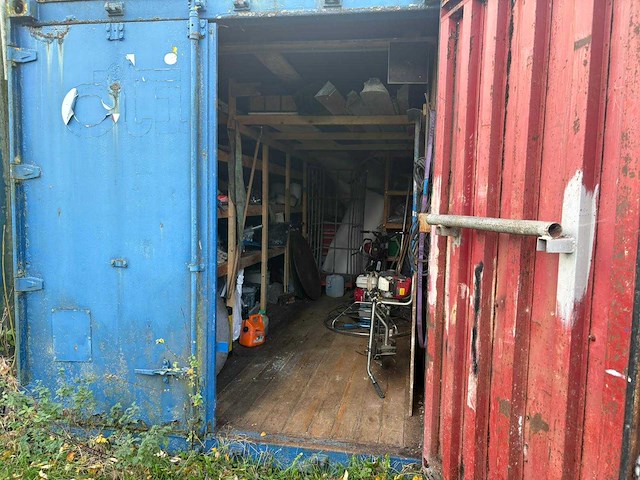 20ft zeecontainer - inclusief inhoud - opslagcontainer betonbewerking machines - afbeelding 9 van  10