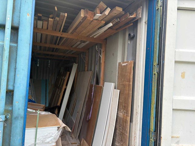 20ft zeecontainer - inclusief inhoud - opslagcontainer divers bouwmateriaal - afbeelding 5 van  7