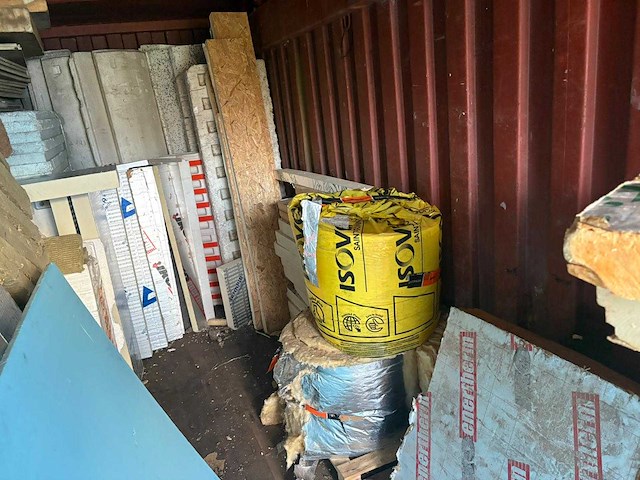 20ft zeecontainer met slede - inclusief inhoud - opslagcontainer divers bouwmateriaal - afbeelding 2 van  13