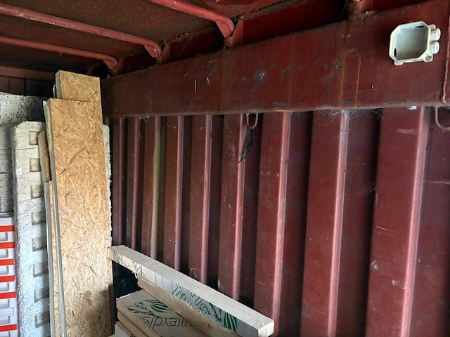 20ft zeecontainer met slede - inclusief inhoud - opslagcontainer divers bouwmateriaal - afbeelding 13 van  13