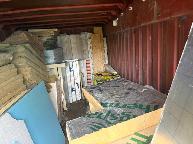 20ft zeecontainer met slede - inclusief inhoud - opslagcontainer divers bouwmateriaal - afbeelding 9 van  13