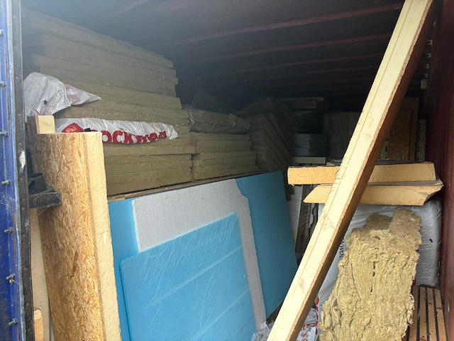 20ft zeecontainer met slede - inclusief inhoud - opslagcontainer divers bouwmateriaal - afbeelding 12 van  13