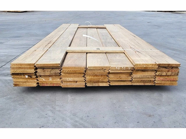 20m2 afrikaans eiken 18 x 140 mm vloerdelen , 270cm ( 53 x ) - afbeelding 3 van  4