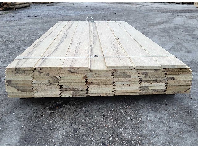 20m2 afrikaans eiken 18 x 140 mm vloerdelen, lengte 210cm ( 68x ) - afbeelding 3 van  4