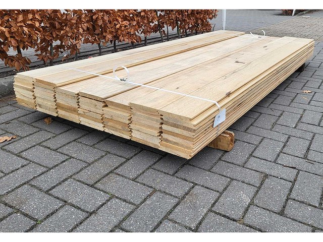20m2 afrikaans eiken 18 x 140 mm vloerdelen, lengte 240cm ( 60x ) - afbeelding 2 van  4