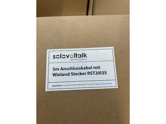 20x 5 meter aansluitkabel met stekker solovoltaik - afbeelding 3 van  5