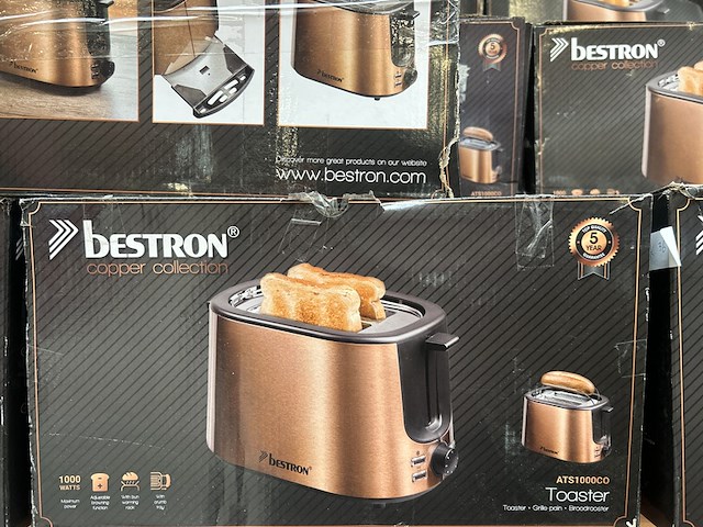 20x broodrooster bestron, copper collection ats1000co - afbeelding 1 van  3