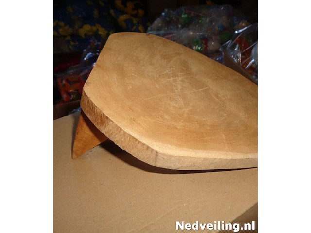 20x deco plateau 23cm teak voor tegen de muur - afbeelding 1 van  5