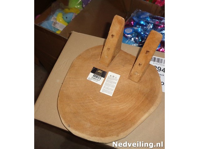 20x deco plateau 23cm teak voor tegen de muur - afbeelding 3 van  5
