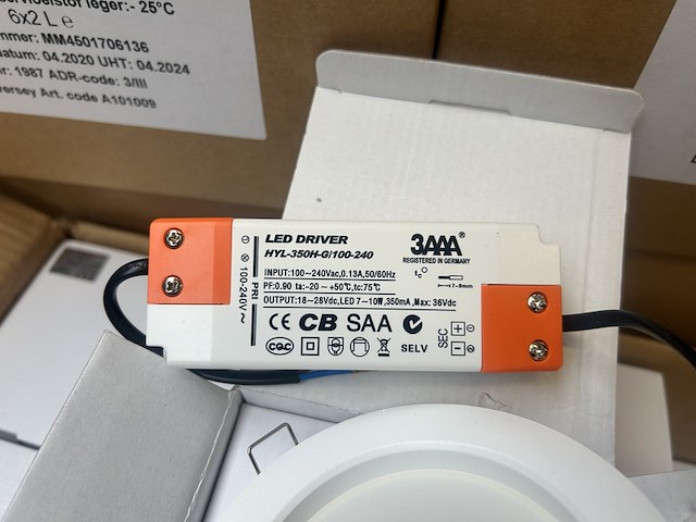 20x led paneel inbouw met led driver 9.5w 3000k ellipz lighting - afbeelding 3 van  5