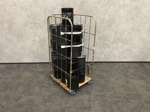 20x prullenbak zwart staal - afbeelding 1 van  9