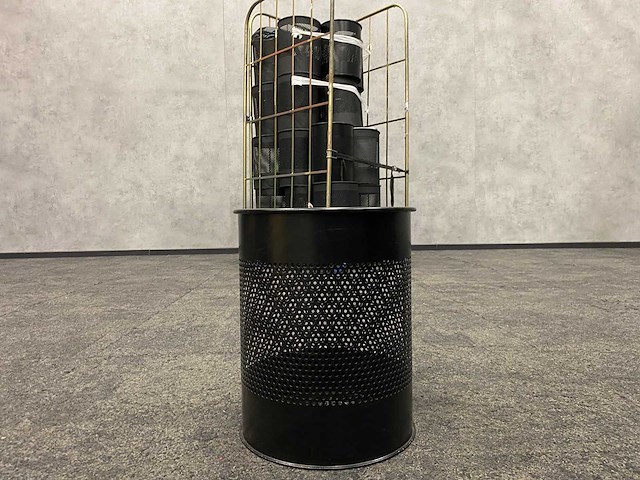 20x prullenbak zwart staal - afbeelding 3 van  9