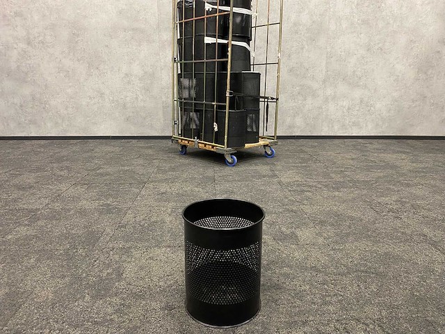 20x prullenbak zwart staal - afbeelding 5 van  9