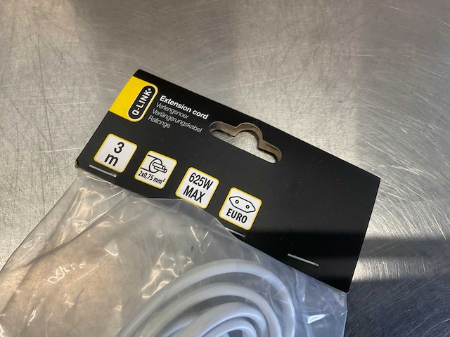 (20x) q-link euro verlengsnoer - 3 mtr - 2x0,75 mm2 (20x) - afbeelding 1 van  4