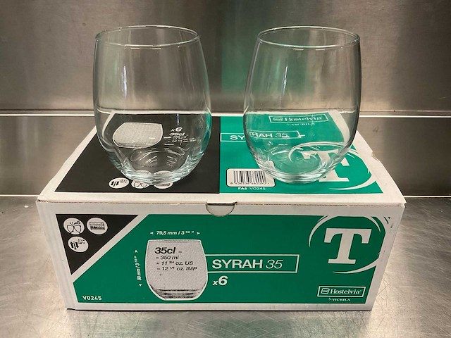 (20x) vicrila hostelvia syrah doos à 6 stuks - glas 35 cl - afbeelding 4 van  10