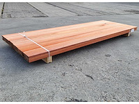 21 x padouk planken 21 x 140mm , lengte 215 cm ( 6.3 m2 ) - afbeelding 4 van  4