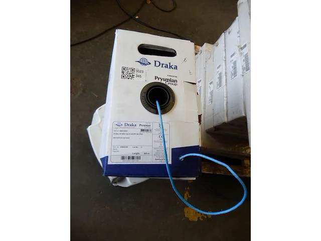 215 meter cat6 kabel, draka, uc400, blauw - afbeelding 1 van  5