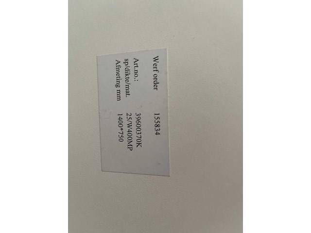 21x bureaublad 140x75 wit - afbeelding 5 van  5