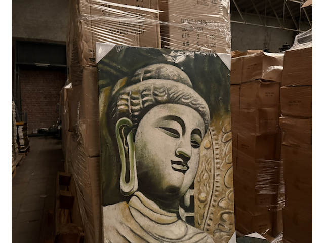 21x canvas schilderij buddha 60x90 - afbeelding 2 van  4