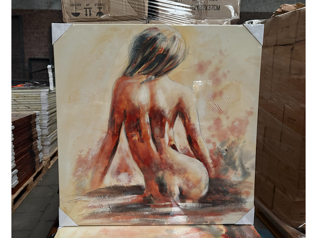21x canvas schilderij vrouw 80x80 - afbeelding 1 van  2