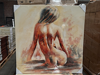 21x canvas schilderij vrouw 80x80 - afbeelding 1 van  2